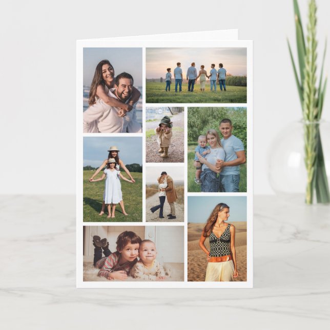 Create Your Own 8 Photo Collage Card (Front)