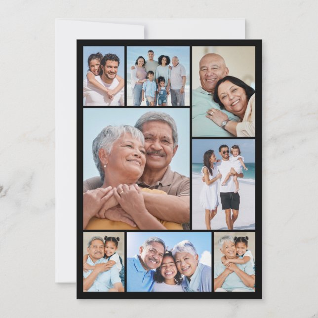 Create Your Own 8 Photo Collage  Card (Front)