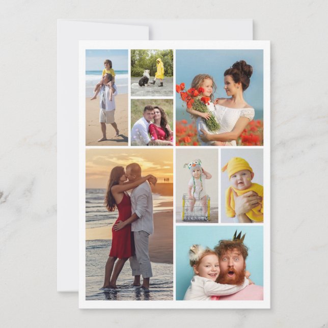 Create Your Own 8 Photo Collage Card (Front)