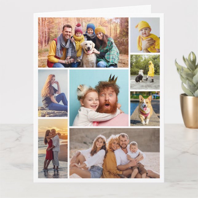Create Your Own 8 Photo Collage Card (Small Plant)