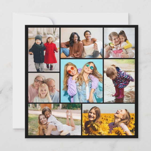 Create Your Own 8 Photo Collage Card (Front)