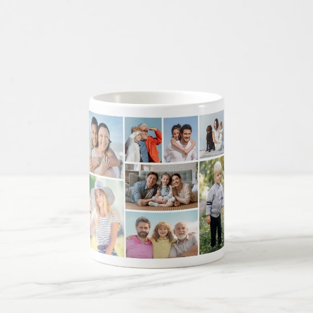 Create Your Own 8 Photo Collage  Coffee Mug (Center)