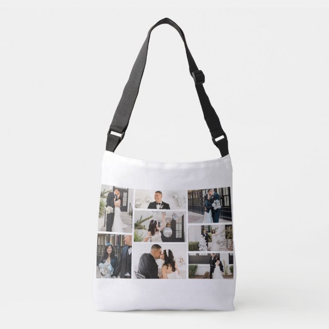 Create Your Own 8 Photo Collage Crossbody Bag (Front)