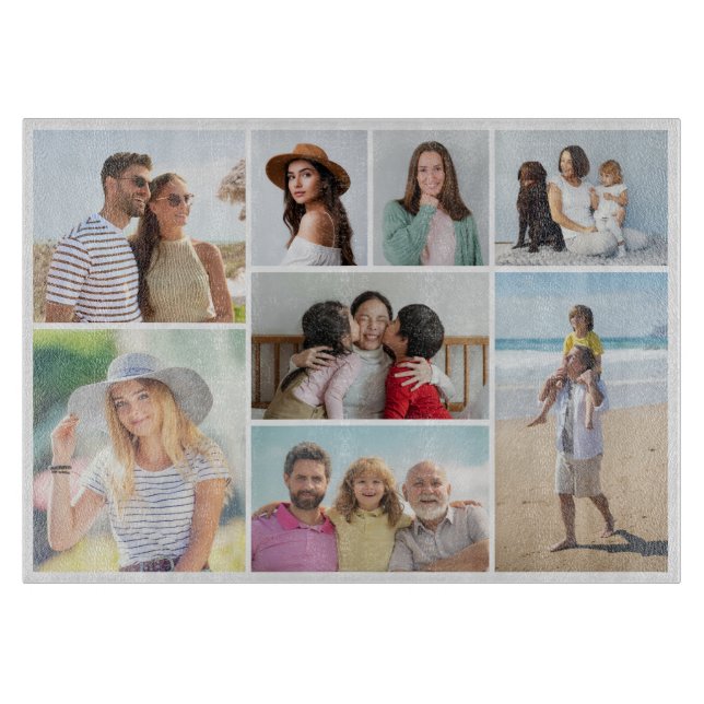 Create Your Own 8 Photo Collage  Cutting Board (Front)