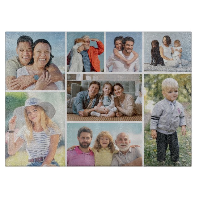 Create Your Own 8 Photo Collage  Cutting Board (Front)