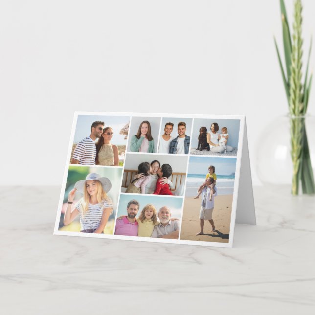 Create Your Own 8 Photo Collage Folded Card (Front)