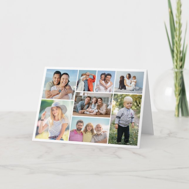 Create Your Own 8 Photo Collage Folded Card (Front)