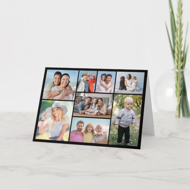 Create Your Own 8 Photo Collage Folded Card (Front)