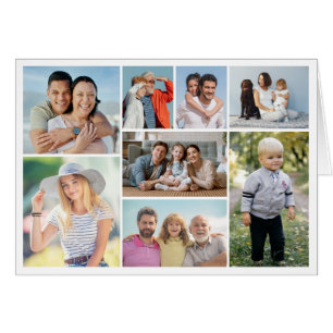 Create Your Own 8 Photo Collage Greeting Card
