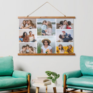 Create Your Own 8 Photo Collage Hanging Tapestry