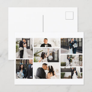 Create Your Own 8 Photo Collage Holiday Postcard