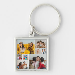 Create Your Own 8 Photo Collage Key Ring