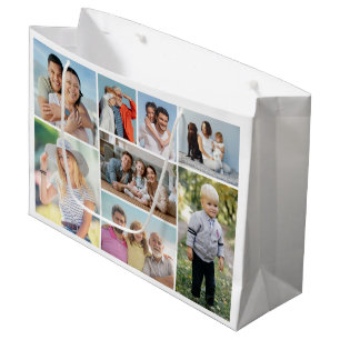 Create Your Own 8 Photo Collage Large Gift Bag
