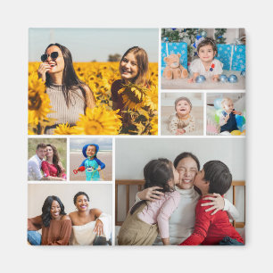 Create Your Own 8 Photo Collage Magnet