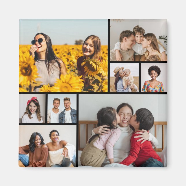 Create Your Own 8 Photo Collage Magnet (Front)