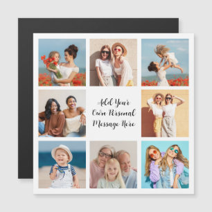 Create Your Own 8 Photo Collage Magnetic Card