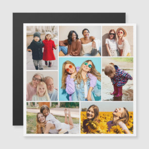 Create Your Own 8 Photo Collage Magnetic Card