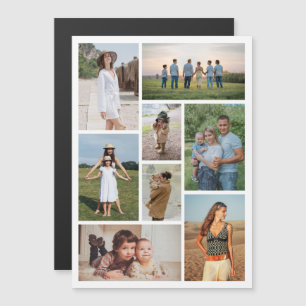 Create Your Own 8 Photo Collage Magnetic Card