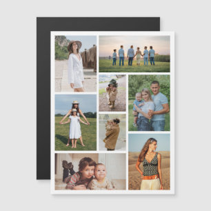 Create Your Own 8 Photo Collage Magnetic Card