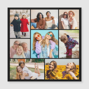 Create Your Own 8 Photo Collage Magnetic Card