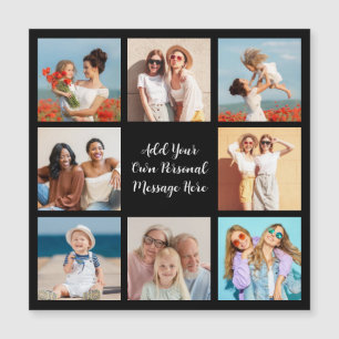 Create Your Own 8 Photo Collage Magnetic Card