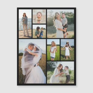 Create Your Own 8 Photo Collage Magnetic Card