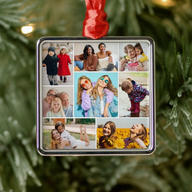 Create Your Own 8 Photo Collage Metal Tree Decoration (Tree)