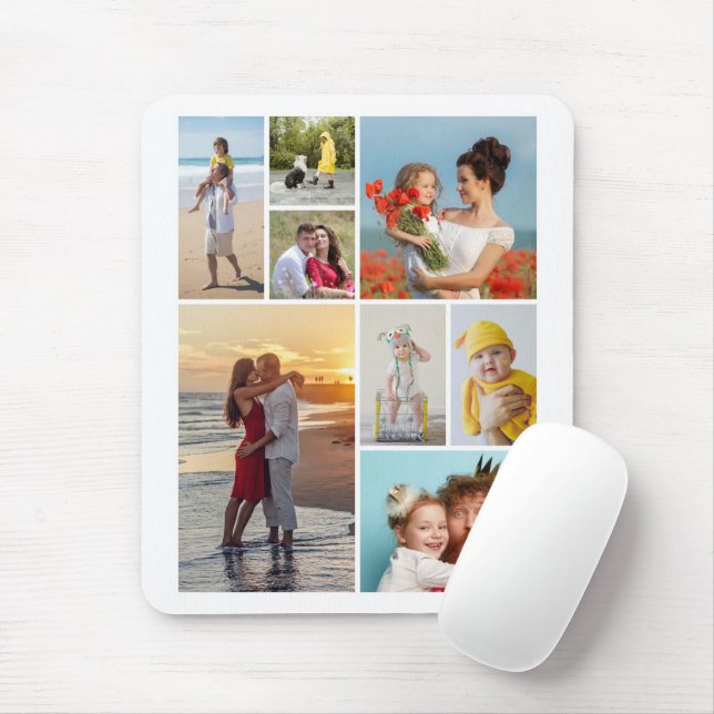 Create Your Own 8 Photo Collage Mouse Mat (With Mouse)