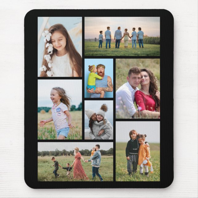 Create Your Own 8 Photo Collage Mouse Mat (Front)
