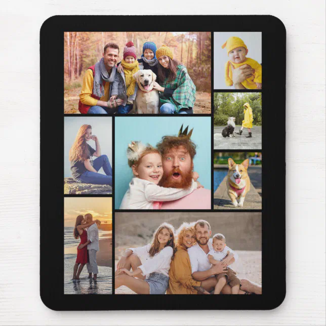 Create Your Own 8 Photo Collage Mouse Mat | Zazzle