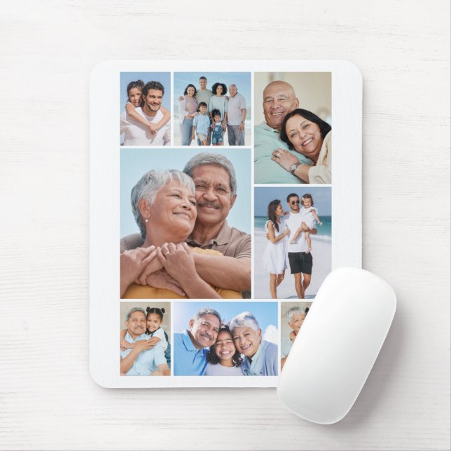 Create Your Own 8 Photo Collage Mouse Pad (With Mouse)