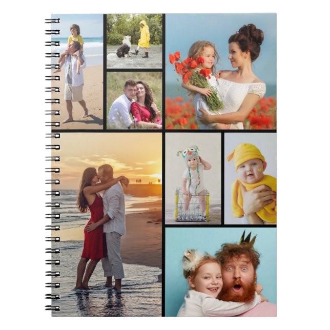 Create Your Own 8 Photo Collage Notebook (Front)