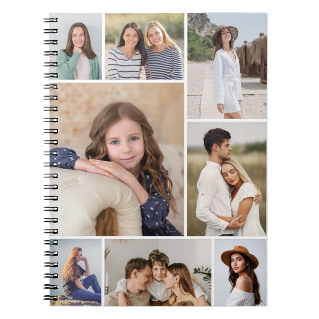 Create Your Own 8 Photo Collage Notebook (Front)