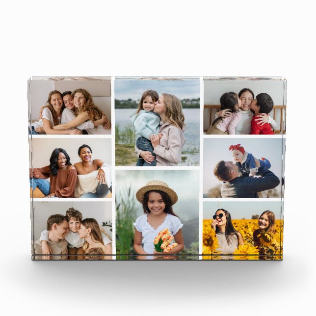 Create Your Own 8 Photo Collage Photo Block (Front)