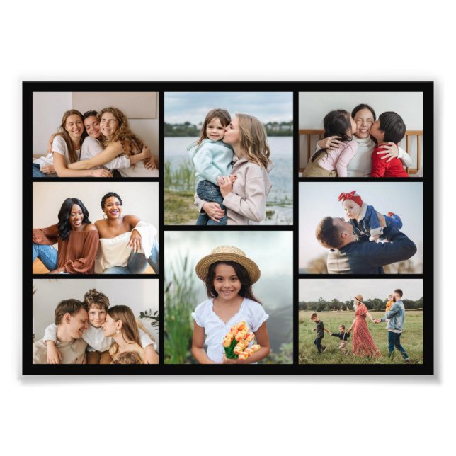 Create Your Own 8 Photo Collage Photo Enlargement Print (Front)