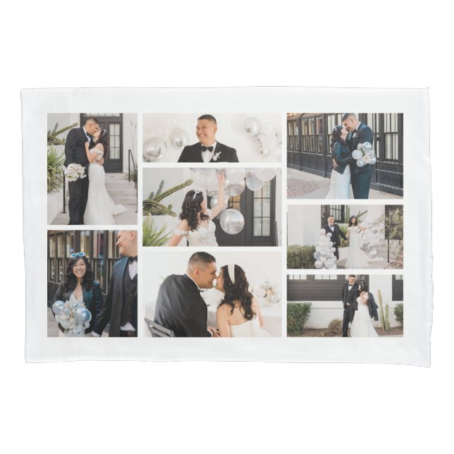 Create Your Own 8 Photo Collage Pillowcase (Front)