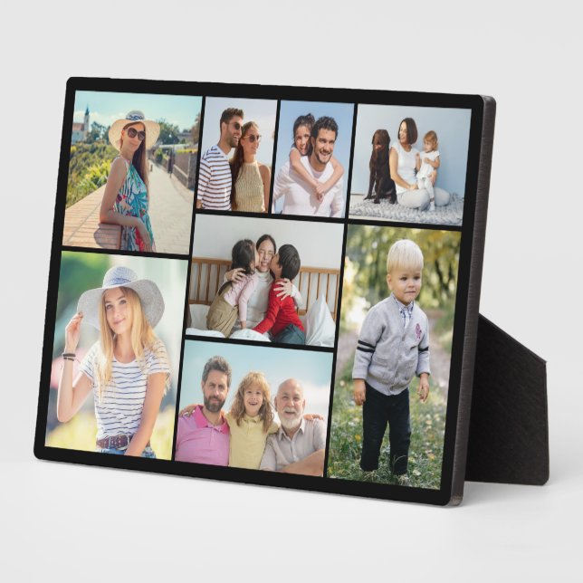 Create Your Own 8 Photo Collage  Plaque (Side)