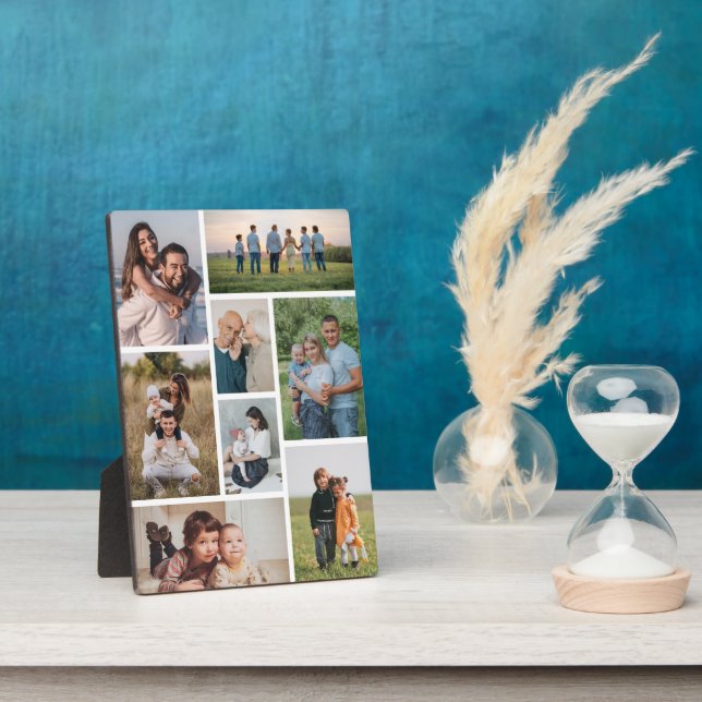 Create Your Own 8 Photo Collage Plaque (Side)