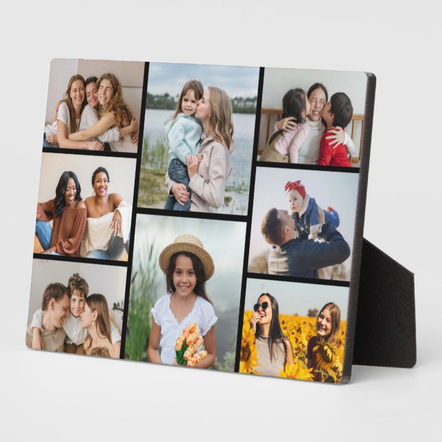 Create Your Own 8 Photo Collage Plaque (Side)