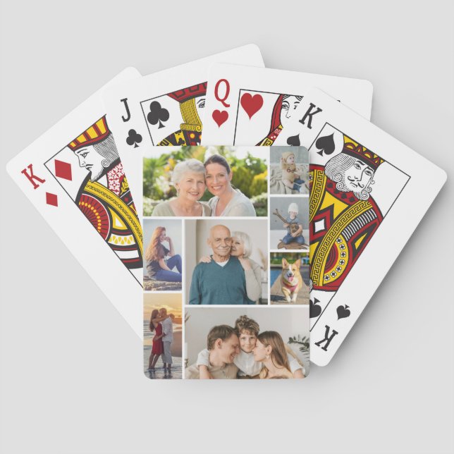 Create Your Own 8 Photo Collage Playing Cards (Back)