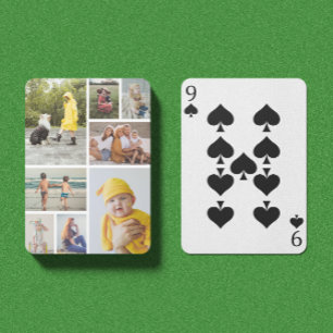 Create Your Own 8 Photo Collage Playing Cards