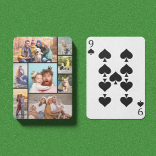 Create Your Own 8 Photo Collage Playing Cards