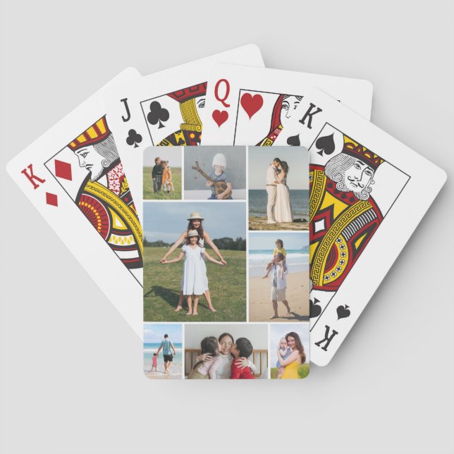 Create Your Own 8 Photo Collage Playing Cards (Back)