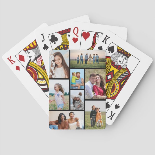 Create Your Own 8 Photo Collage Playing Cards (Back)
