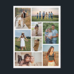 Create Your Own 8 Photo Collage Postcard<br><div class="desc">Create your own 8 Photo Collage for Christmas, Birthdays, Weddings, Anniversaries, Graduations, Father's Day, Mother's Day or any other Special Occasion, with our easy-to-use design tool. Add your favourite photos of friends, family, vacations, hobbies and pets and you'll have a stunning, one-of-a-kind photo collage. Our custom photo collage is perfect...</div>