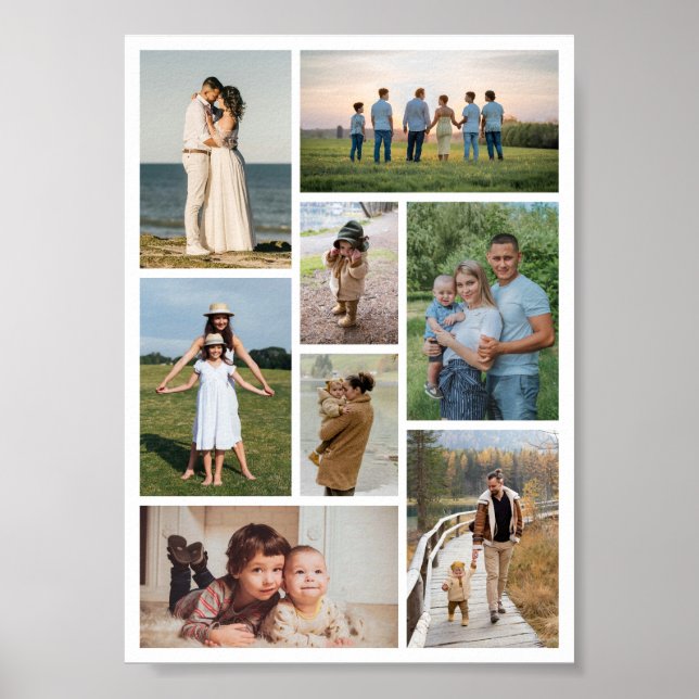 Create Your Own 8 Photo Collage Poster (Front)