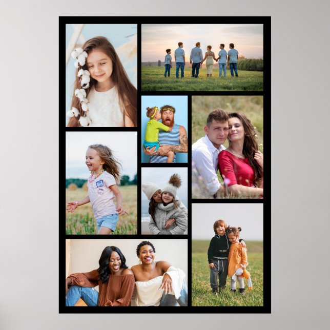 Create Your Own 8 Photo Collage Poster (Front)