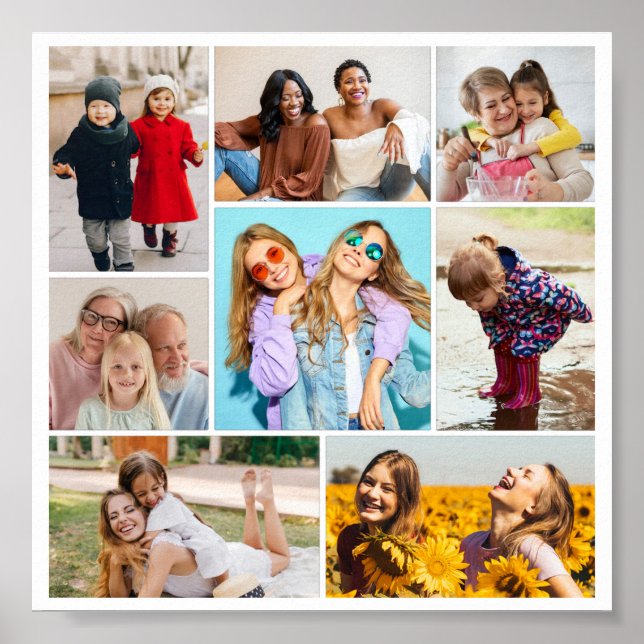 Create Your Own 8 Photo Collage Poster (Front)