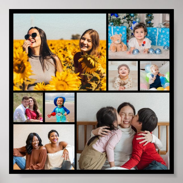 Create Your Own 8 Photo Collage Poster (Front)