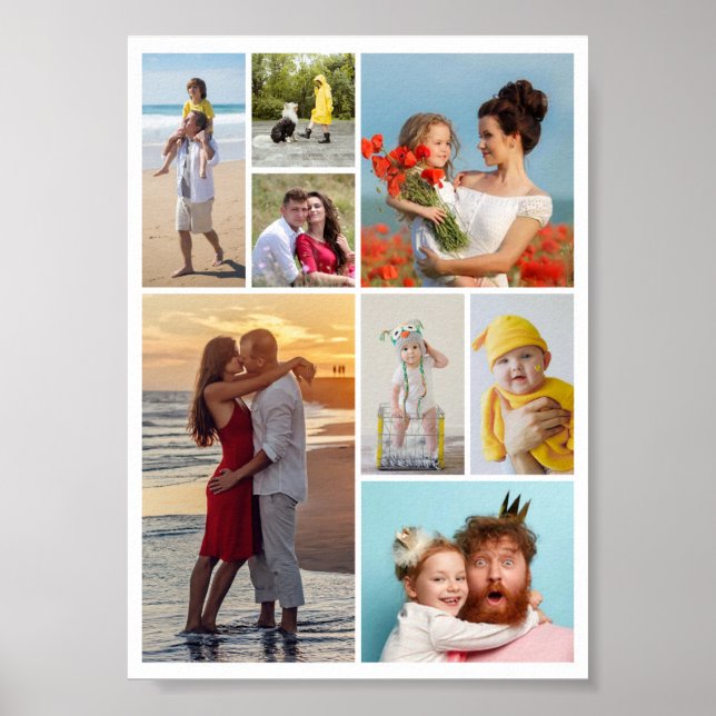 Create Your Own 8 Photo Collage Poster (Front)